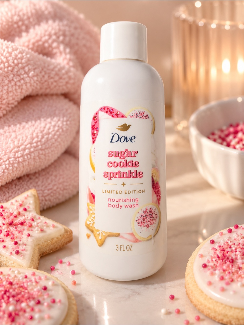 Dove Sugar Cookie Sprinkle Nourishing Body Wash - 3fl oz